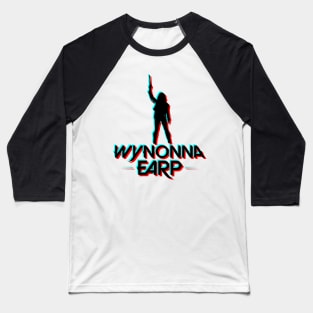 Wynonna Earp Retro Glitch - Black Baseball T-Shirt